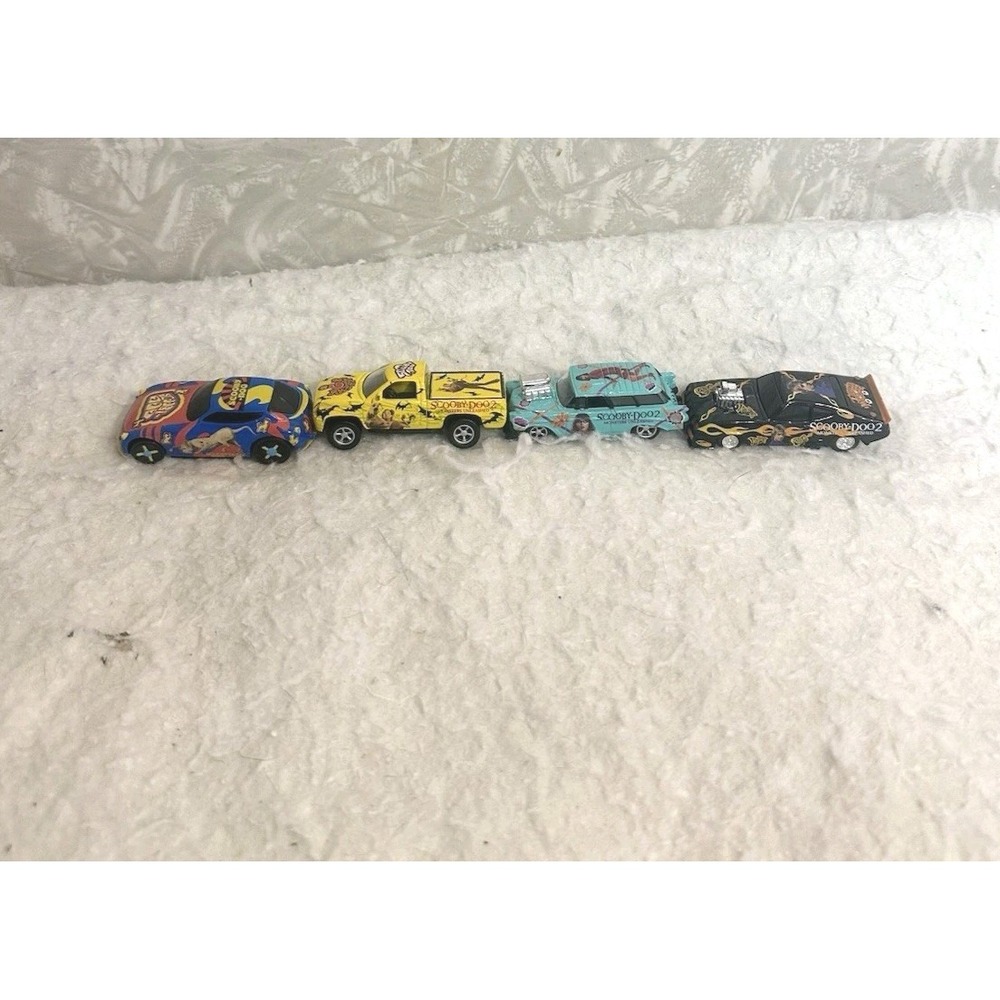 Lot of 4 Racing Champions Scooby-Doo 2 Monsters Unleashed Cars 2004 Vintage